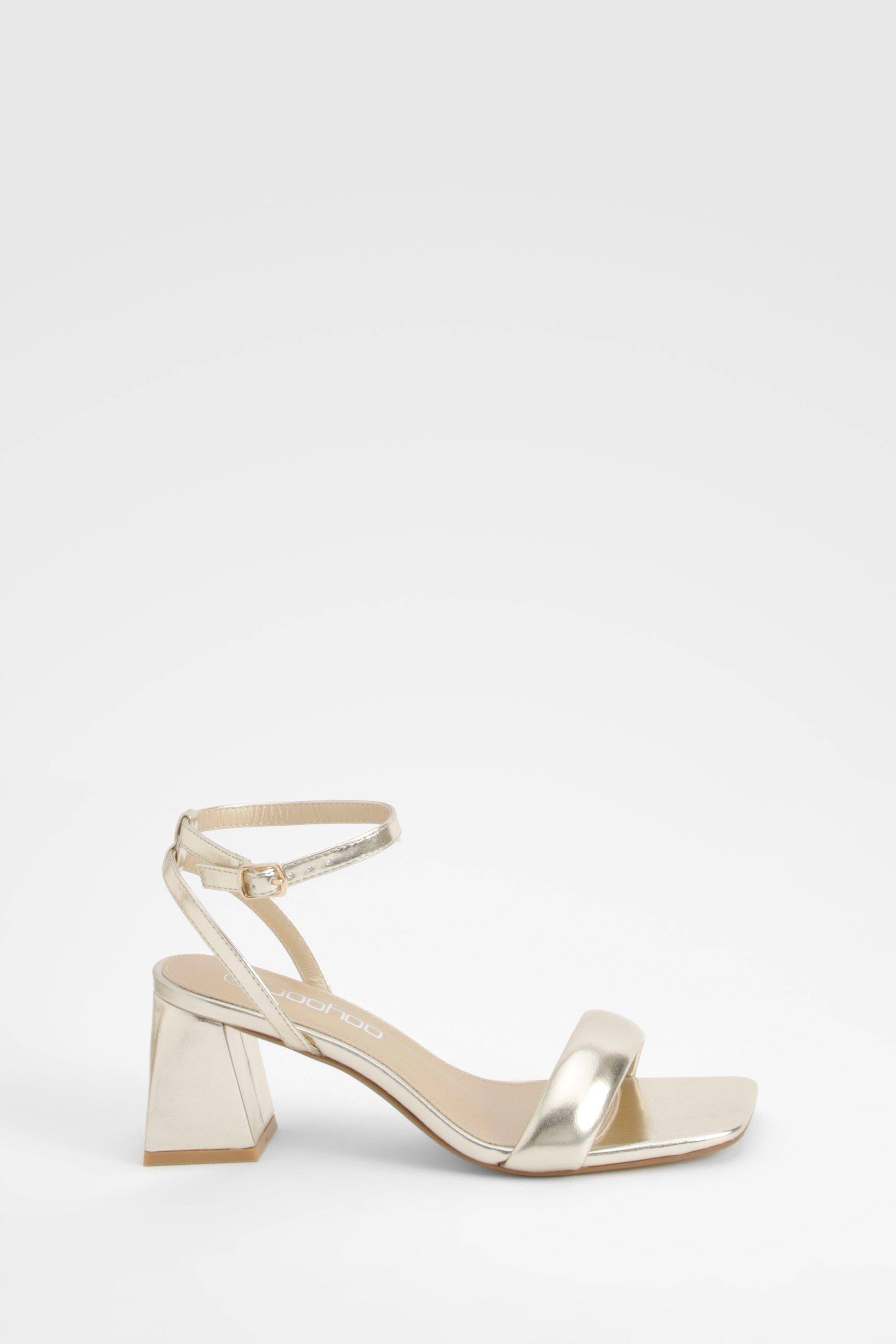 boohoo Talons Deux Parties à Brides Métalliques Rembourrés