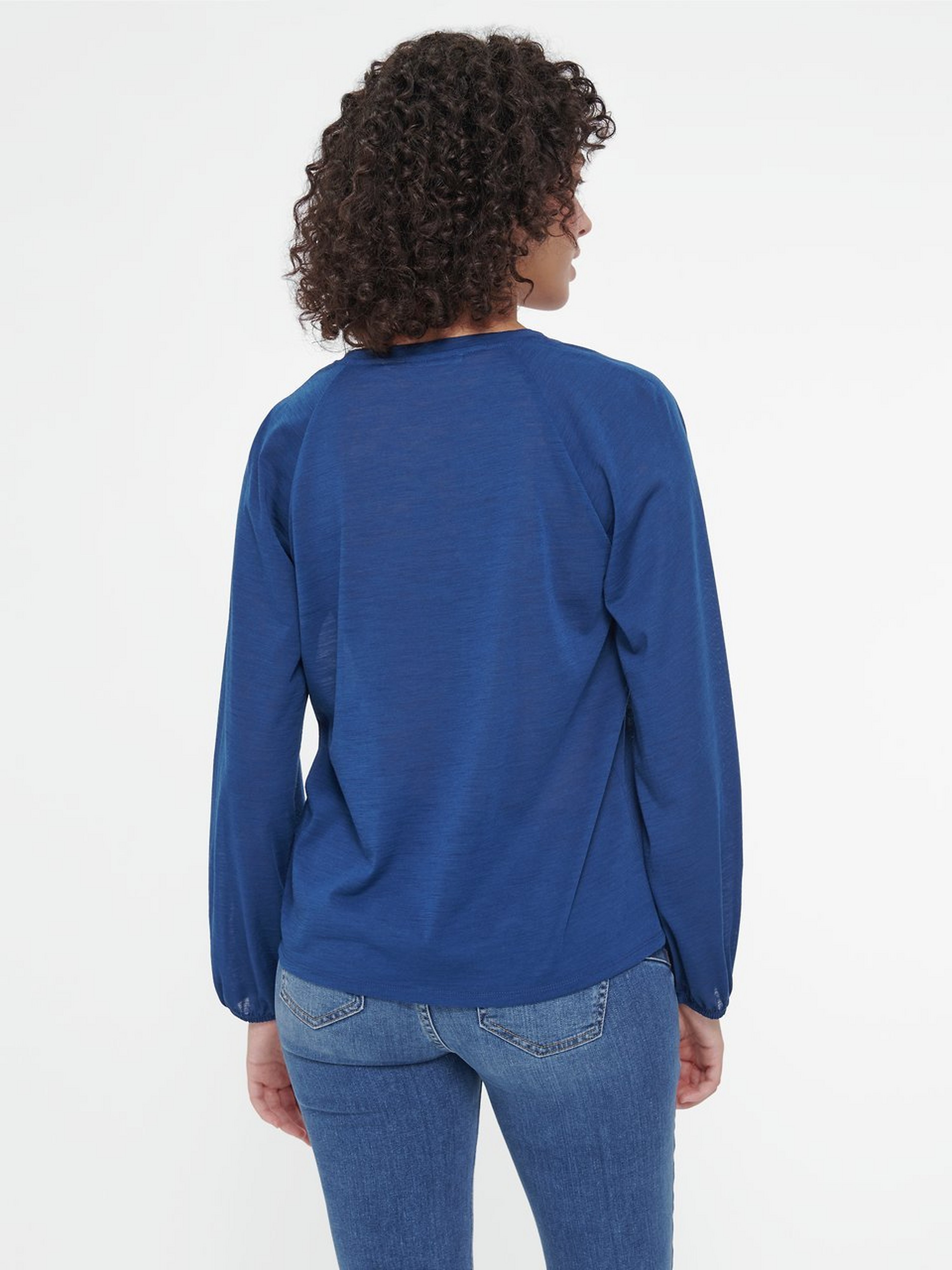 Blusen-Shirt mit V-Ausschnitt