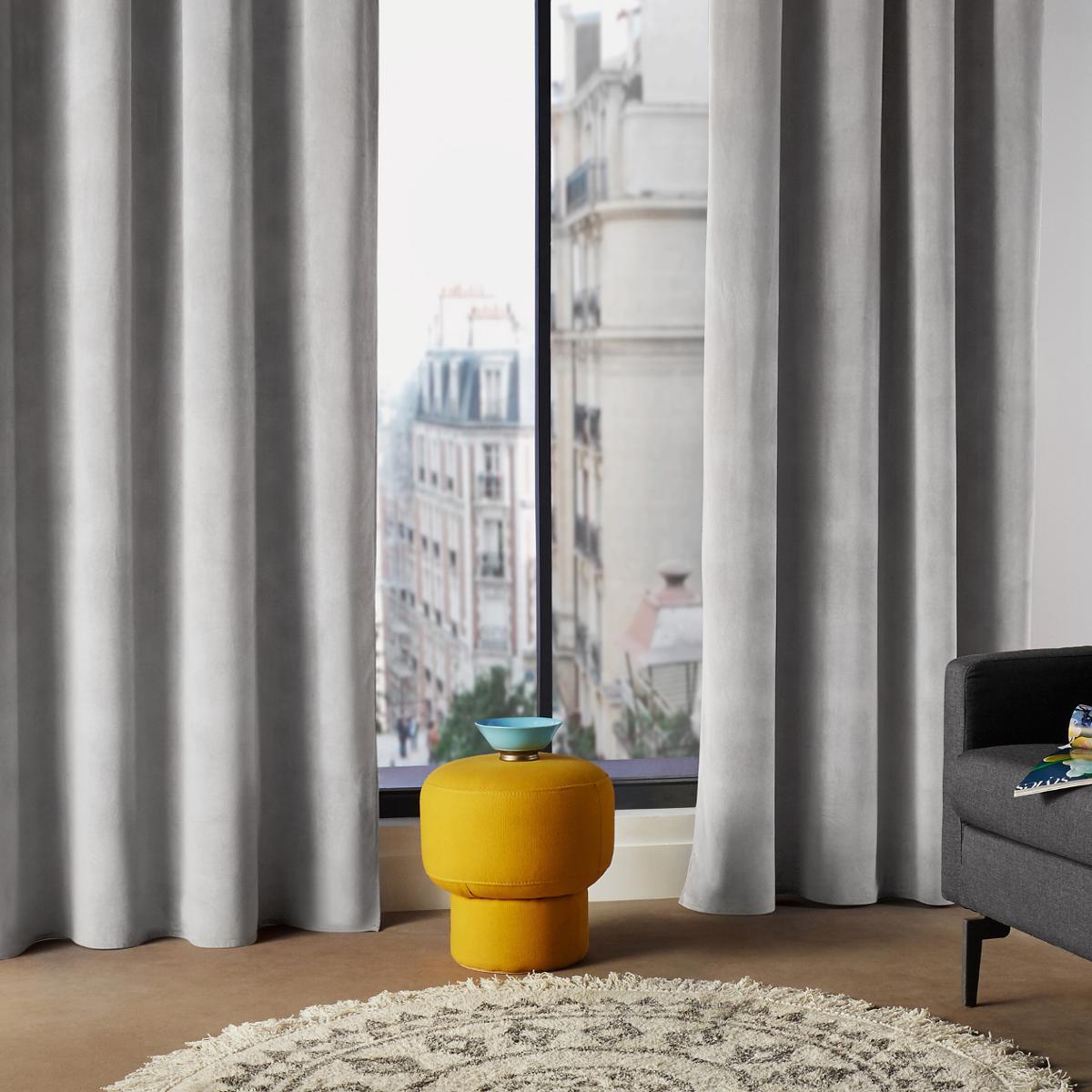 RIDEAU LILOU GRIS CLAIR 140X260CM