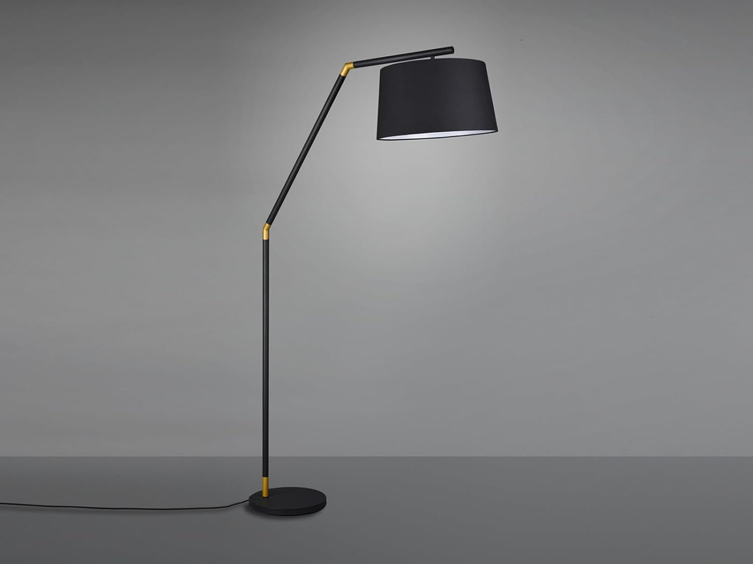 meineWunschleuchte Bogenleuchte mit Stoffschirm Schwarz, Höhe 175cm