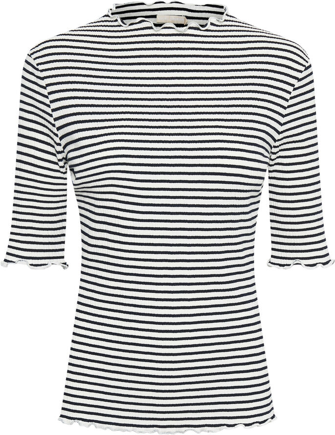 Karen by Simonsen CandaceKB Stripe SS Egret/night sky stripe