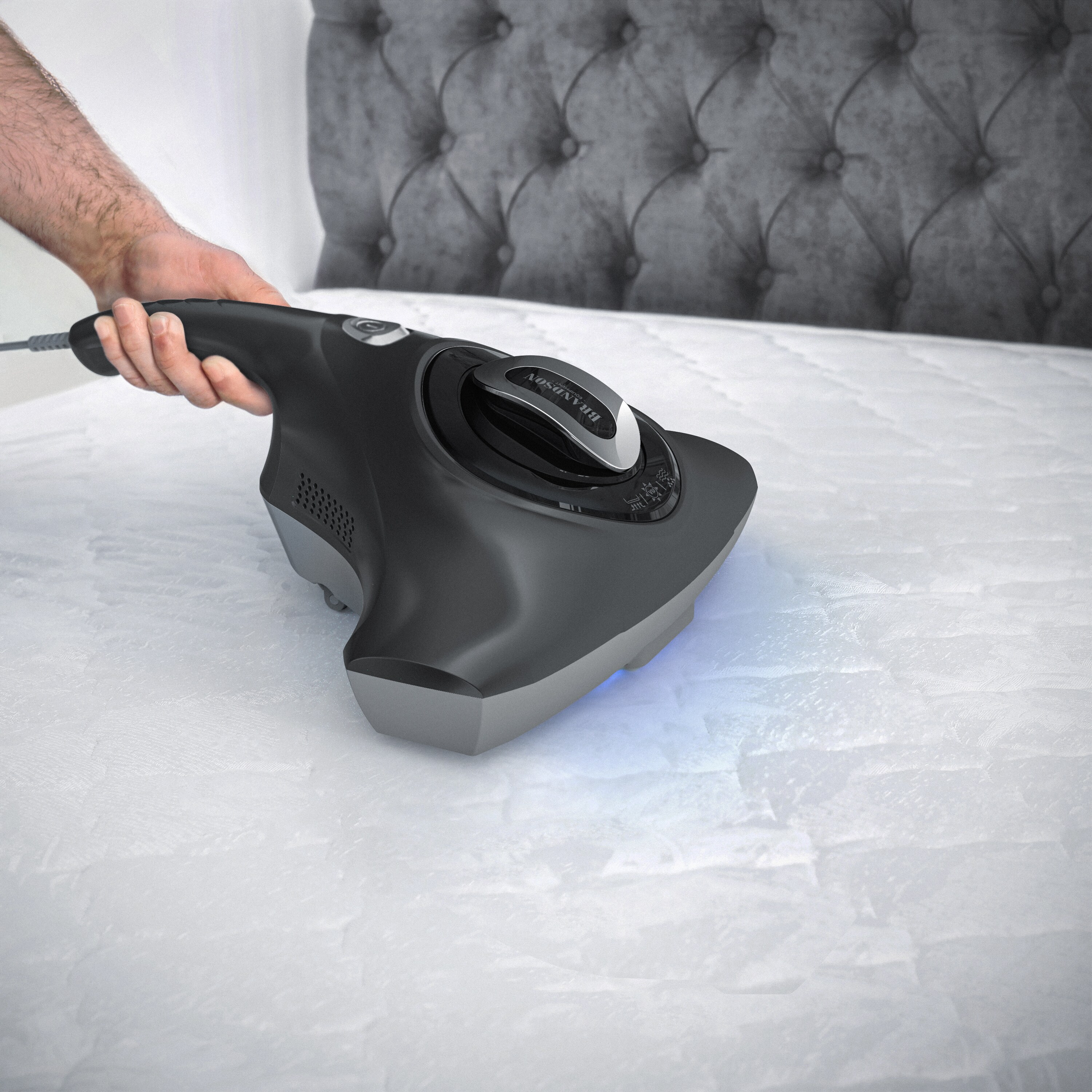 Brandson - Milbenstaubsauger 300W - Matratzensauger Milbensauger mit UV Sterilisationslicht - Schmutzbehälter 150 ml - desinfiziert Betten Bekleidung