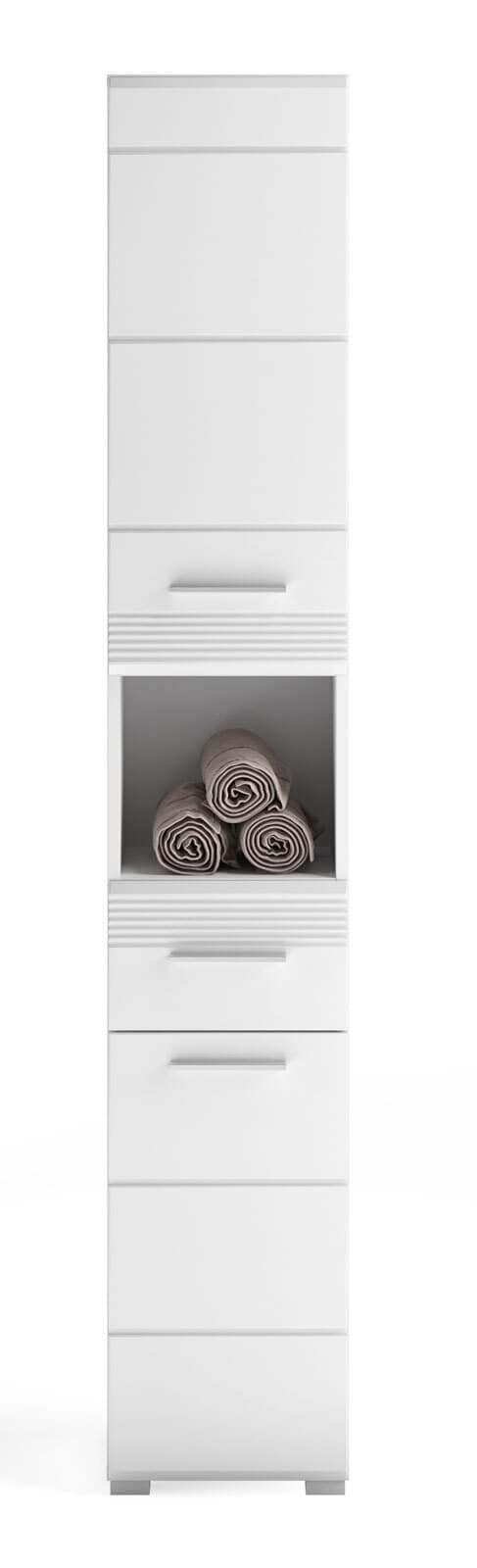 Hochschrank Linus Weiß Hochglanz 30x182x31 cm