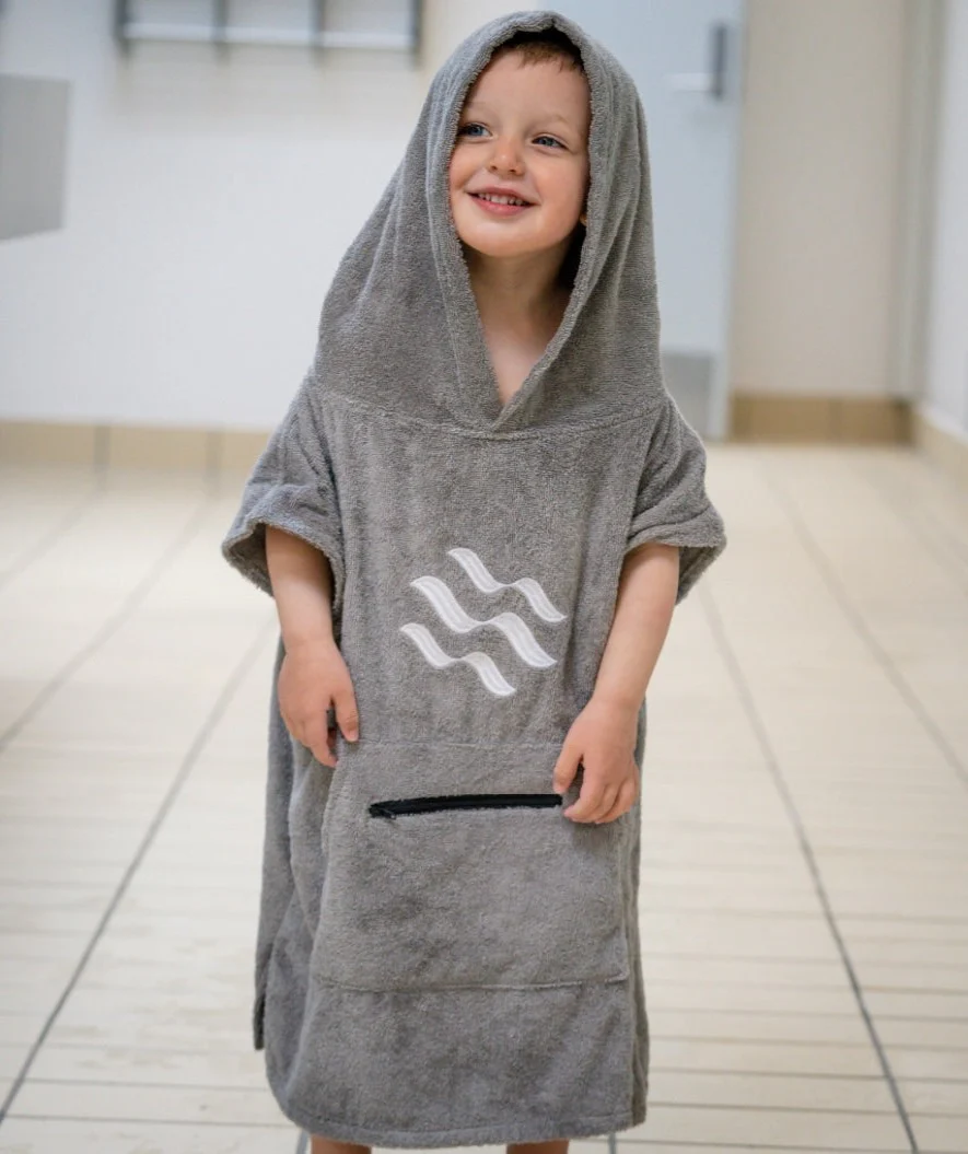 Watery badeponcho til børn - Bomuld - Pink