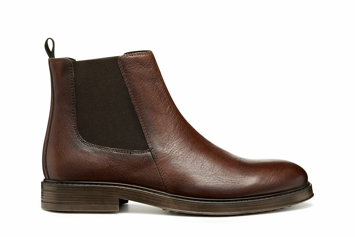 GEOX<br>Botas Chelsea de couro respirável Henreys