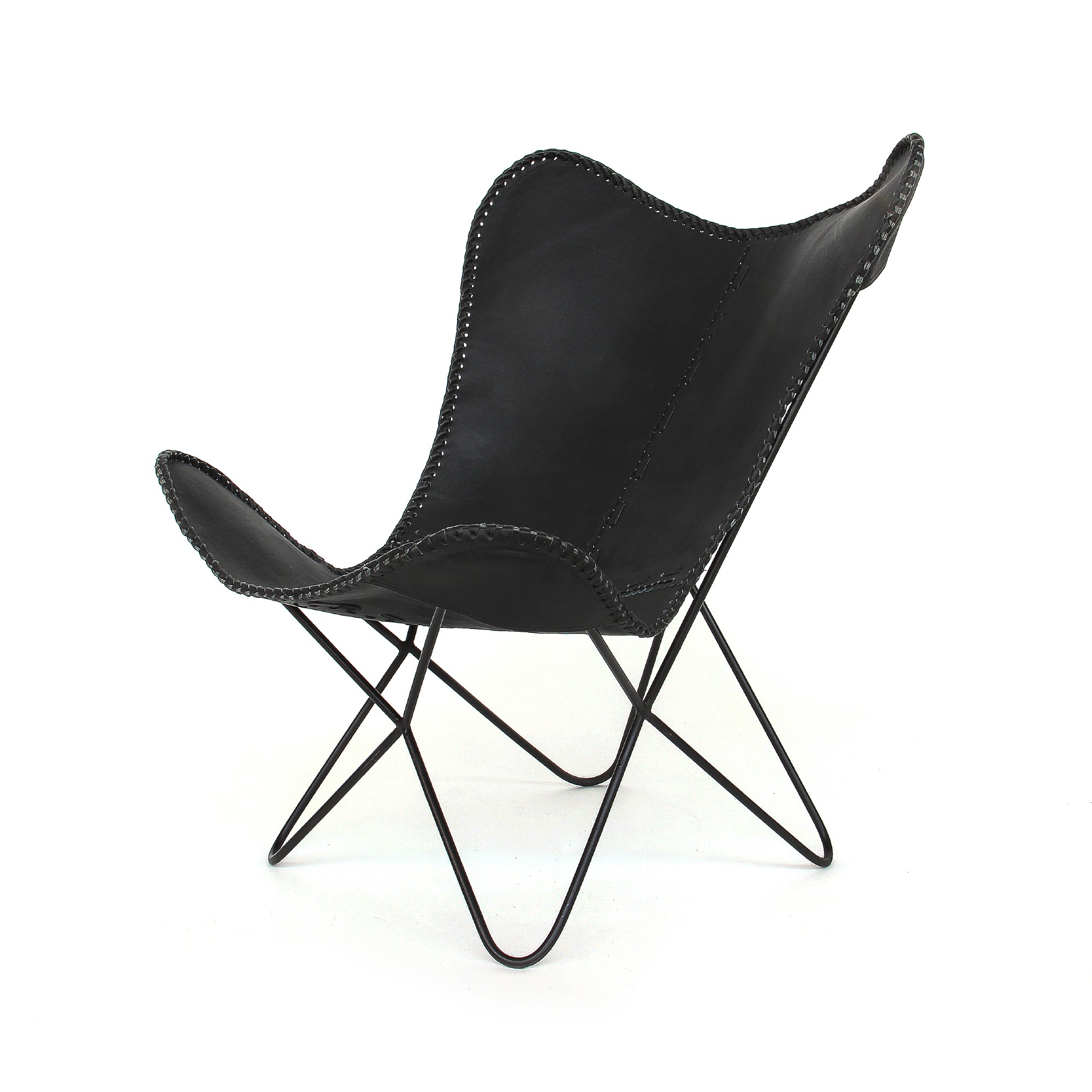 Lounger 'John', schwarz, T 72 cm, B 74 cm, H 94 cm von fischer's lagerhaus