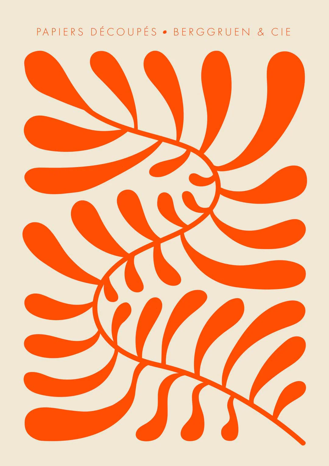 Orange Papiers Découpés Kunstausstellung