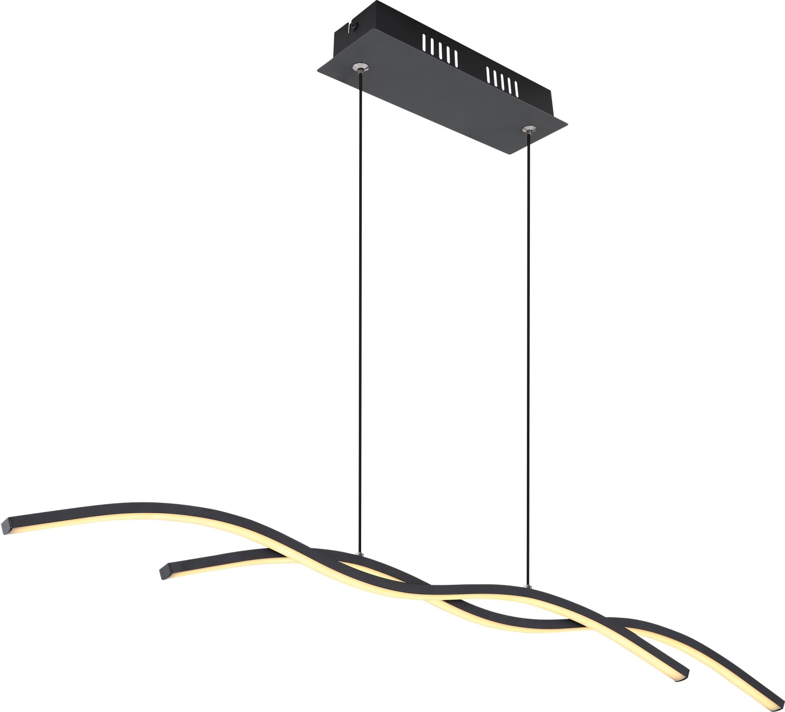 Pendelleuchte - schwarz - Metall - 88 cm breit