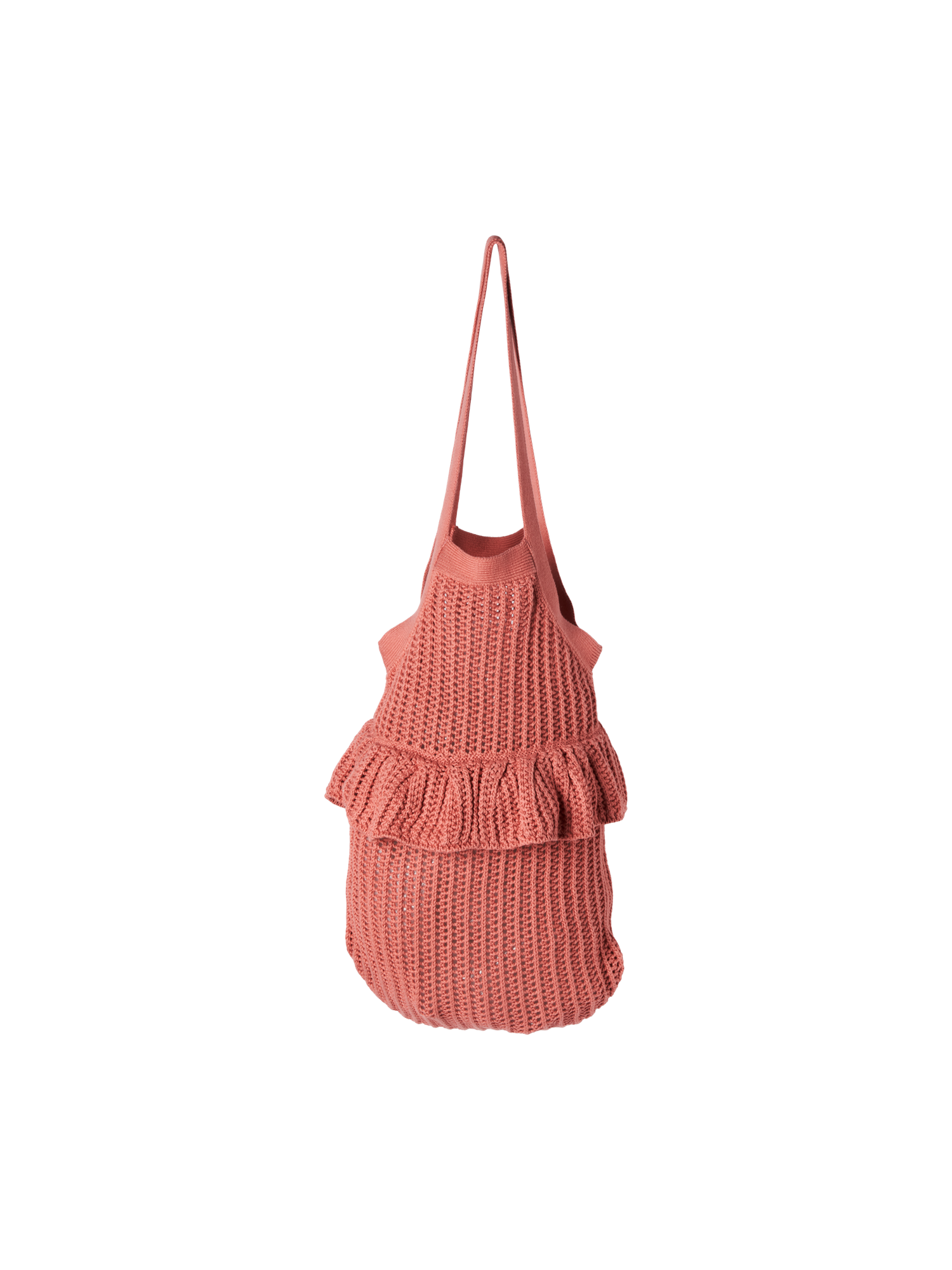Strikket taske | Bomuld. | Coral