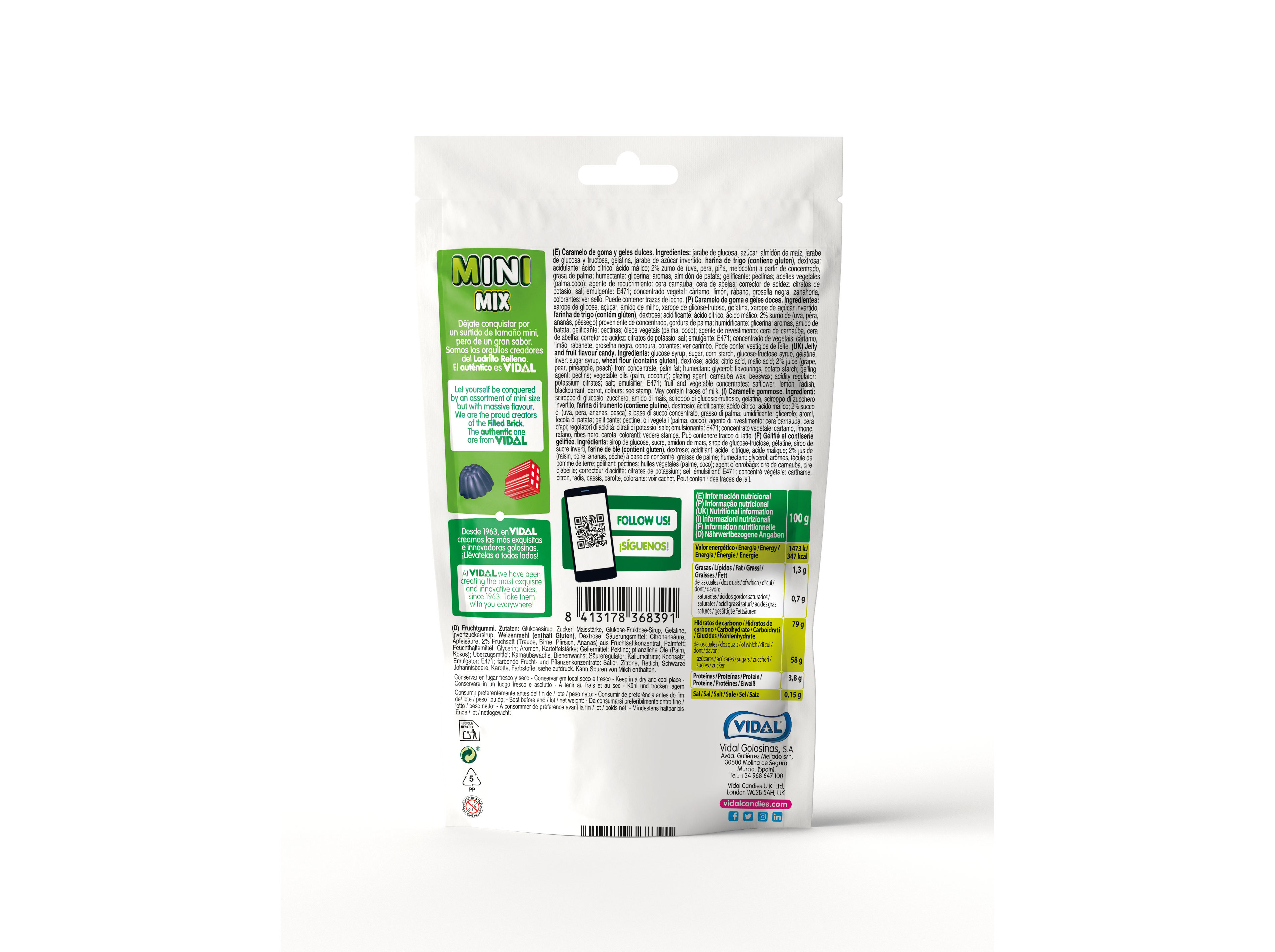 GOMAS VIDAL MINI SWEET MIX 180G