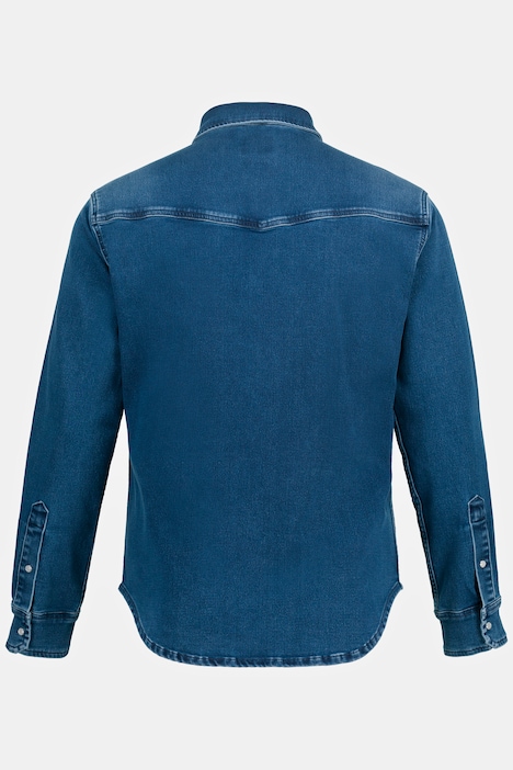 Jeanshemd, FLEXNAMIC®, Denim, Langarm, Kentkragen, Modern Basic Fit, Western Look