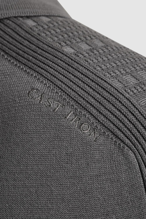 Cast Iron grijze heren polo