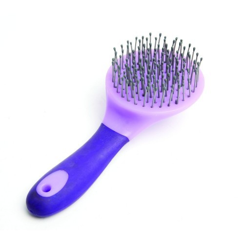 Escova macia para crina e cauda de cavalos, roxa