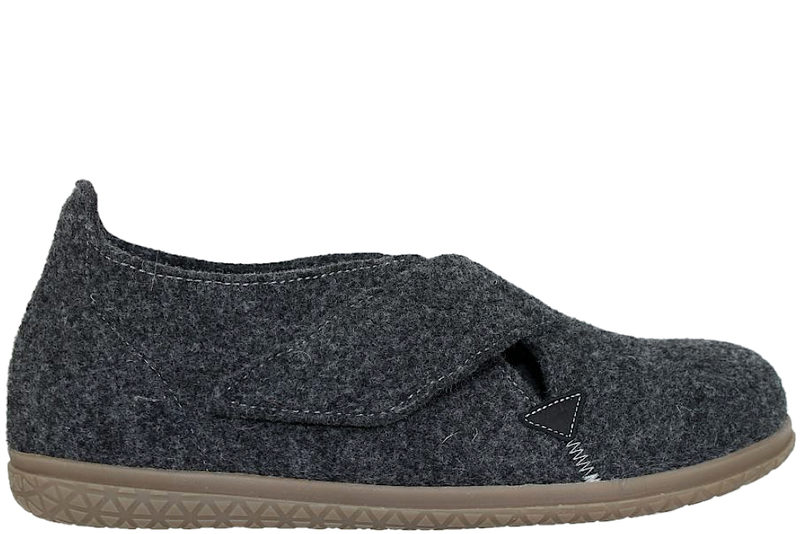 NEW FEET FODFORMET HJEMMESKO I GRÅ ULDFILT