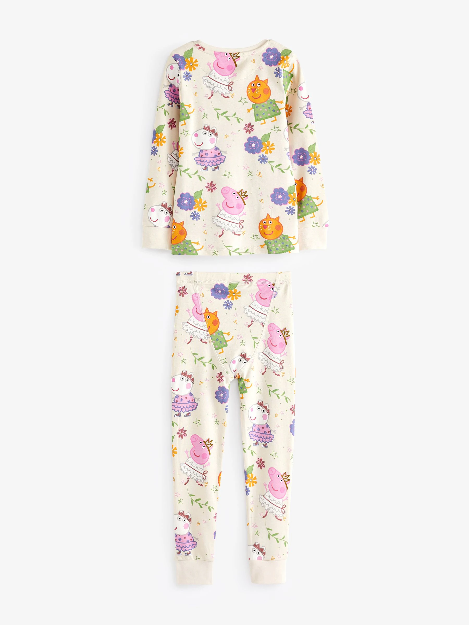 Lila/wit met Peppa Pig - Verpakking van 2 comfortabele pyjama's met licentie (9 mnd - 8 jr)