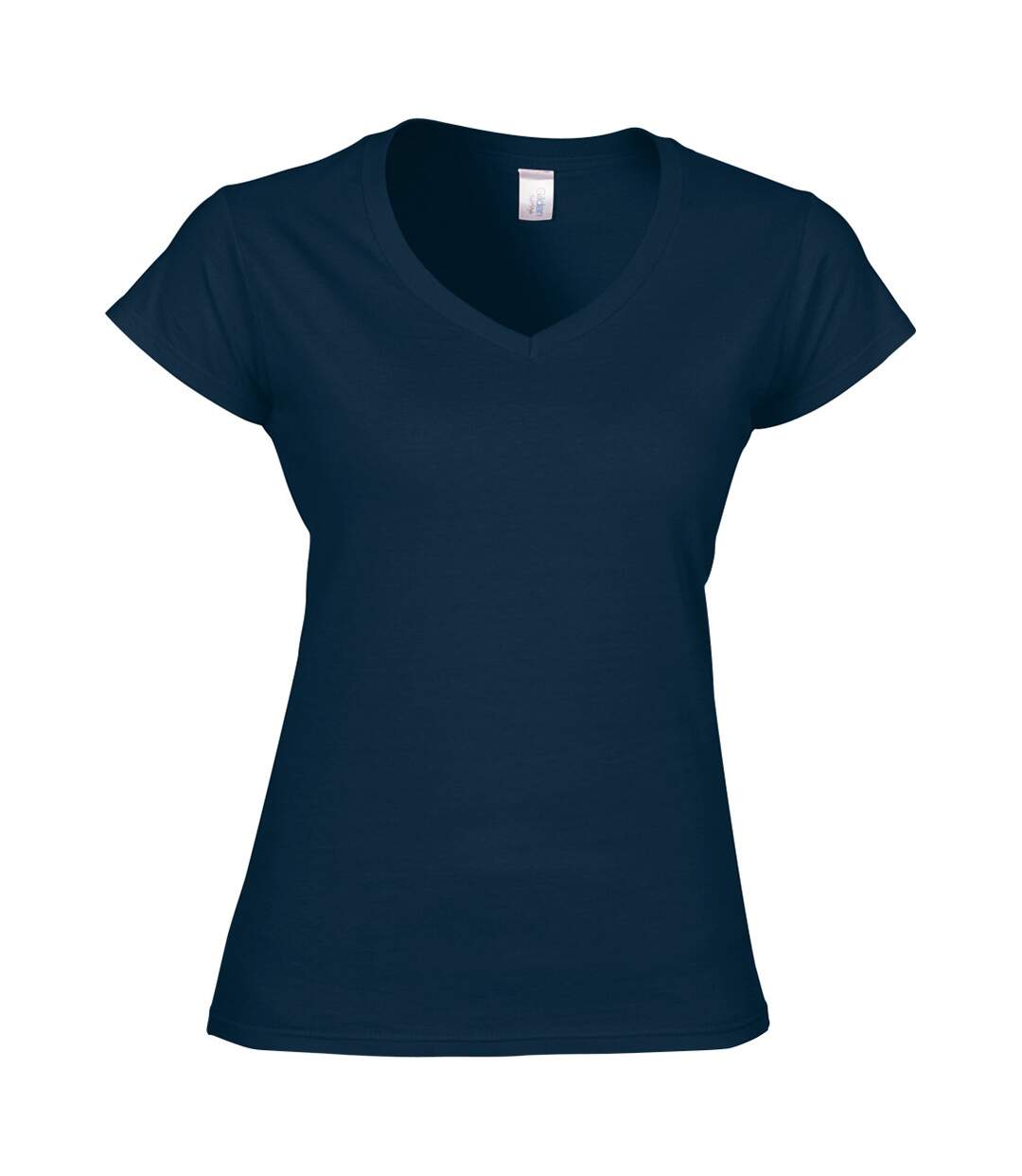 Gildan - T-shirt à manches courtes et col en V - Femme (Bleu marine) - UTBC491