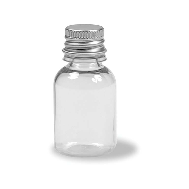 Kunststoffdosen transparent, mit Aluschraubdeckel