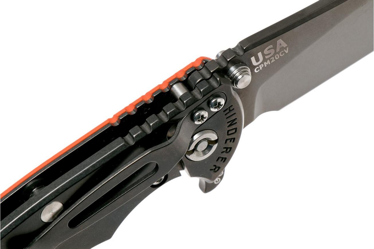 Rick Hinderer XM18 3,5” Skinny Slicer Black DLC, Orange G10