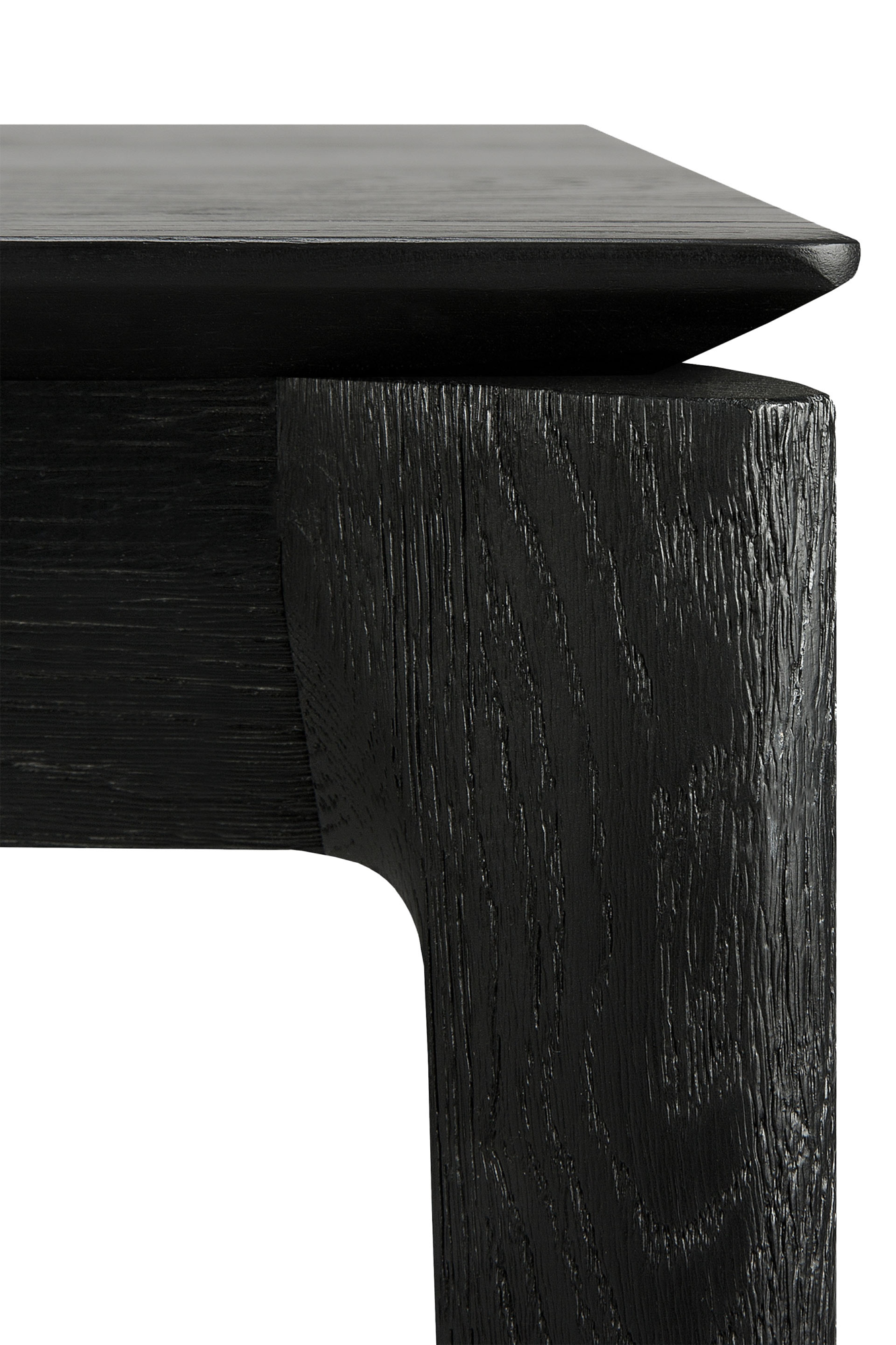 Uitschuifbare eettafel Bok zwart eiken 160/240 cm