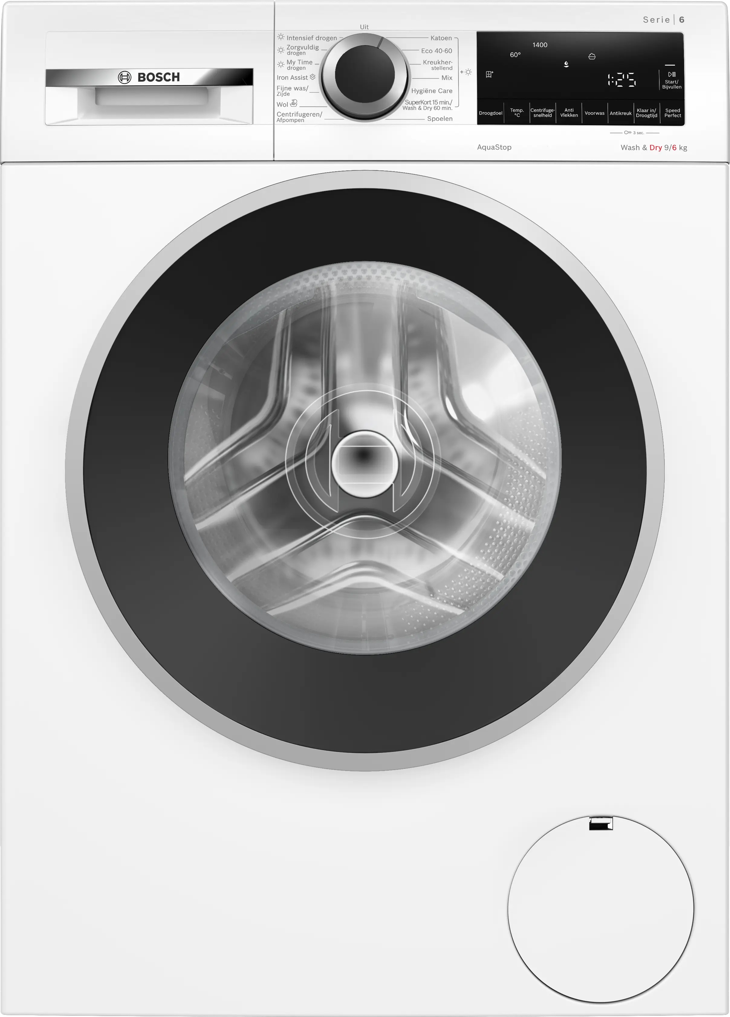 Serie 6 Was-droogcombinatie 9/6 kg max. 1400 rpm