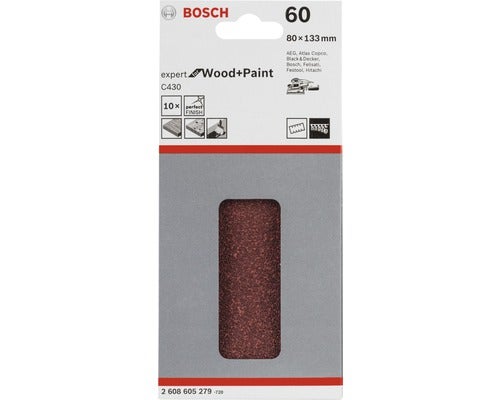 Schuurvel C430, verpakking van 10 80 x 133 mm, G60