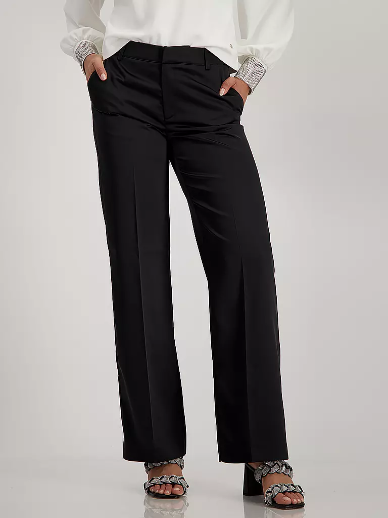 MONARI Businesshose Wide Fit schwarz