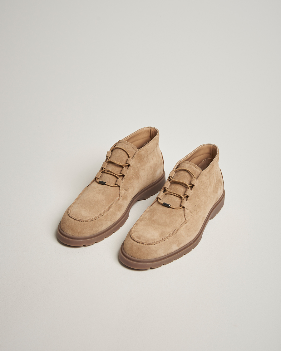 Tod's Polacco Moc Desert Boots Beige Suede