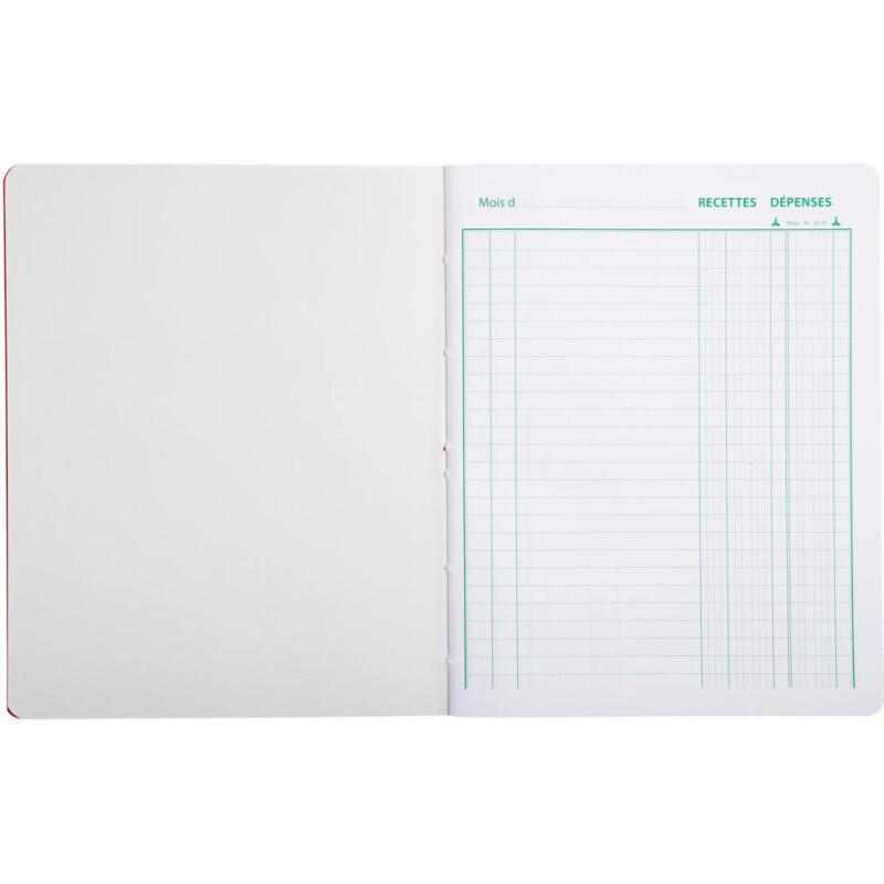 Piqûre 220X170 Recettes-dépenses 80 pages - Couleurs assorties