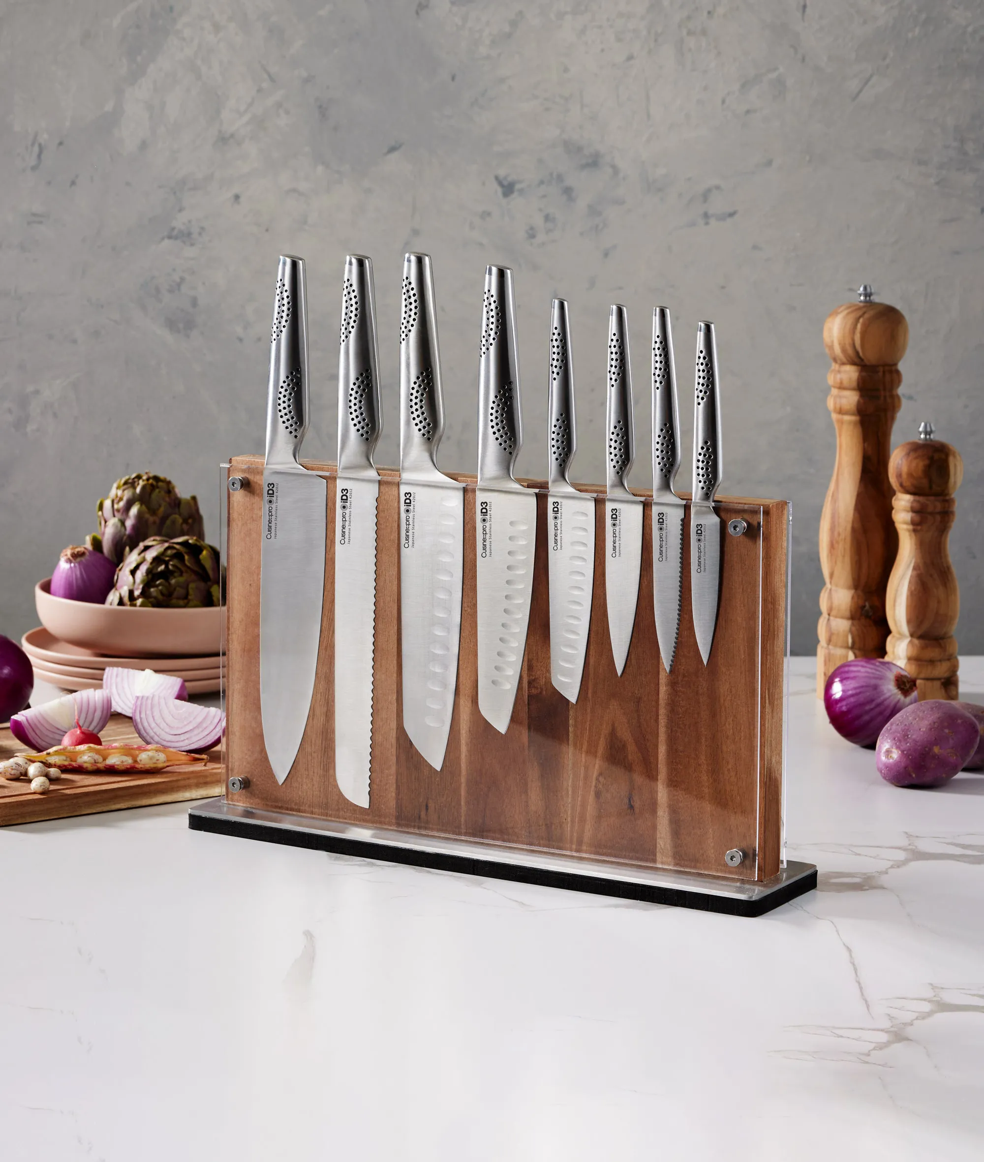 THE CUSTOM CHEF™ iD3 Ryu Knivblok - 9 dele