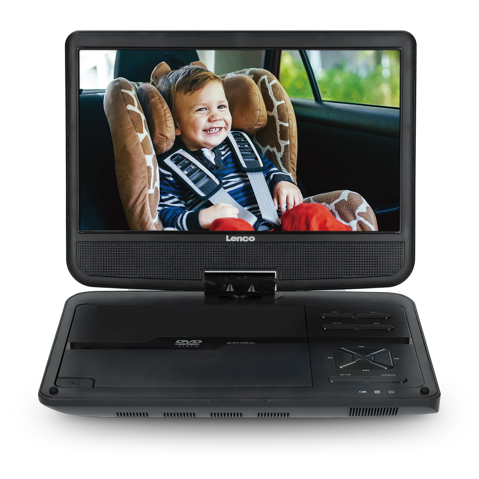 Lenco DVP-1046BK 2x 10 inch draagbare DVD speler