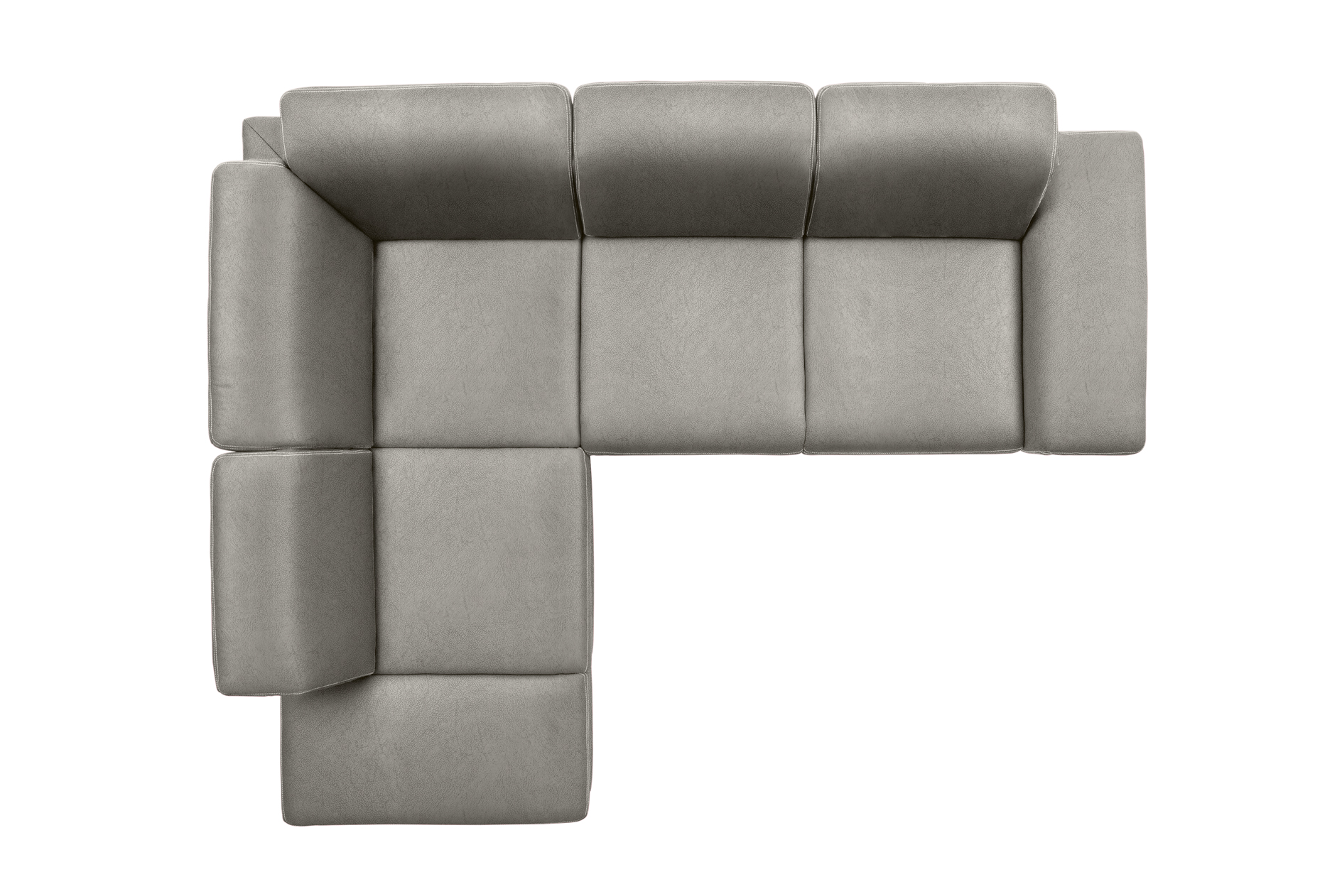 polsterpower Boxspringsofa - Saddle alu - Basismodell - Ottomane links