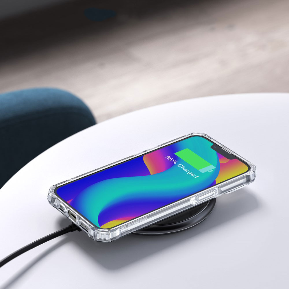 iPhone 14 Pro Air Armor Series Hybrid Hülle TPU Bumper Acryl Rückseite   Air Cushion Fallschutz - Schwarz