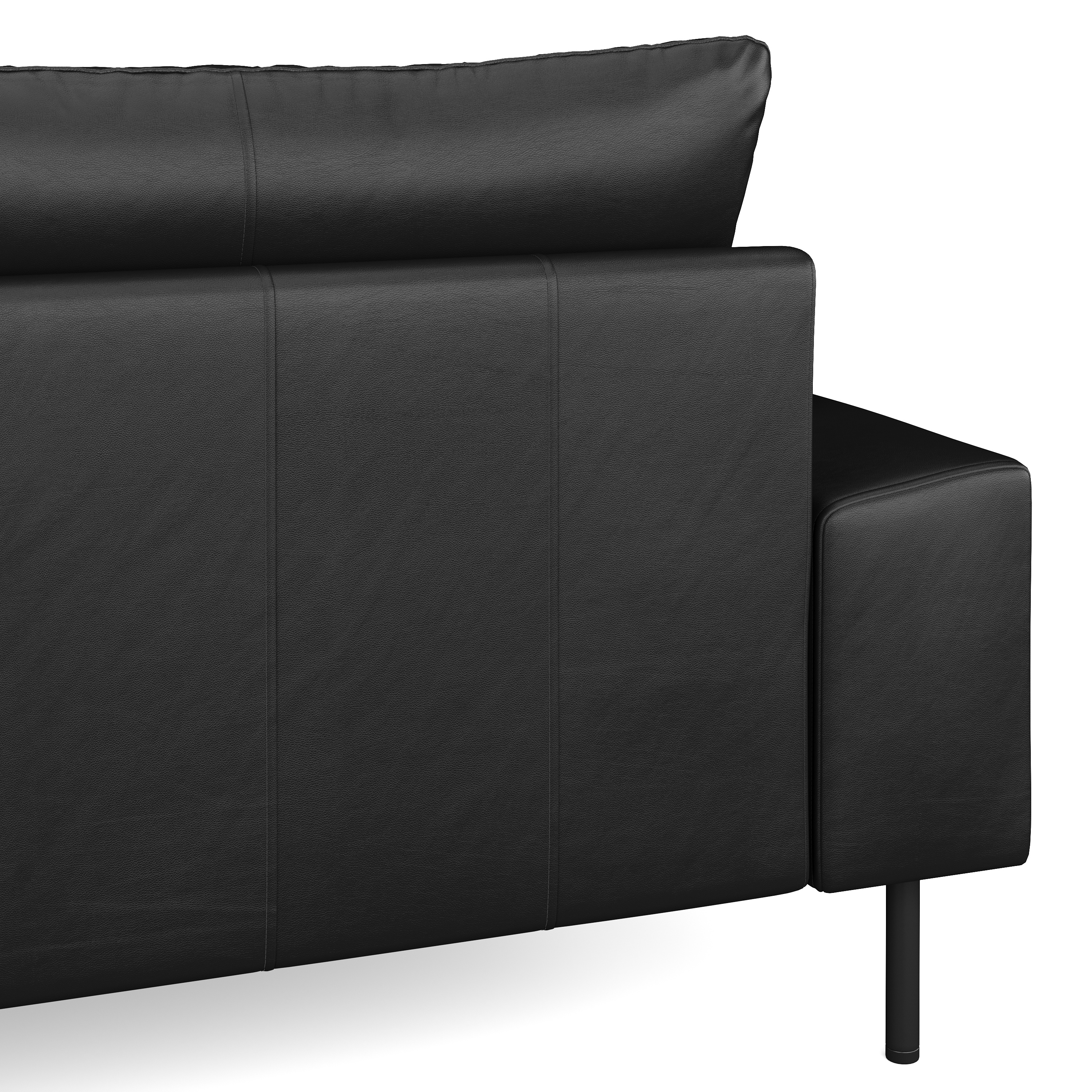 Sofa Leder ADELE schwarz