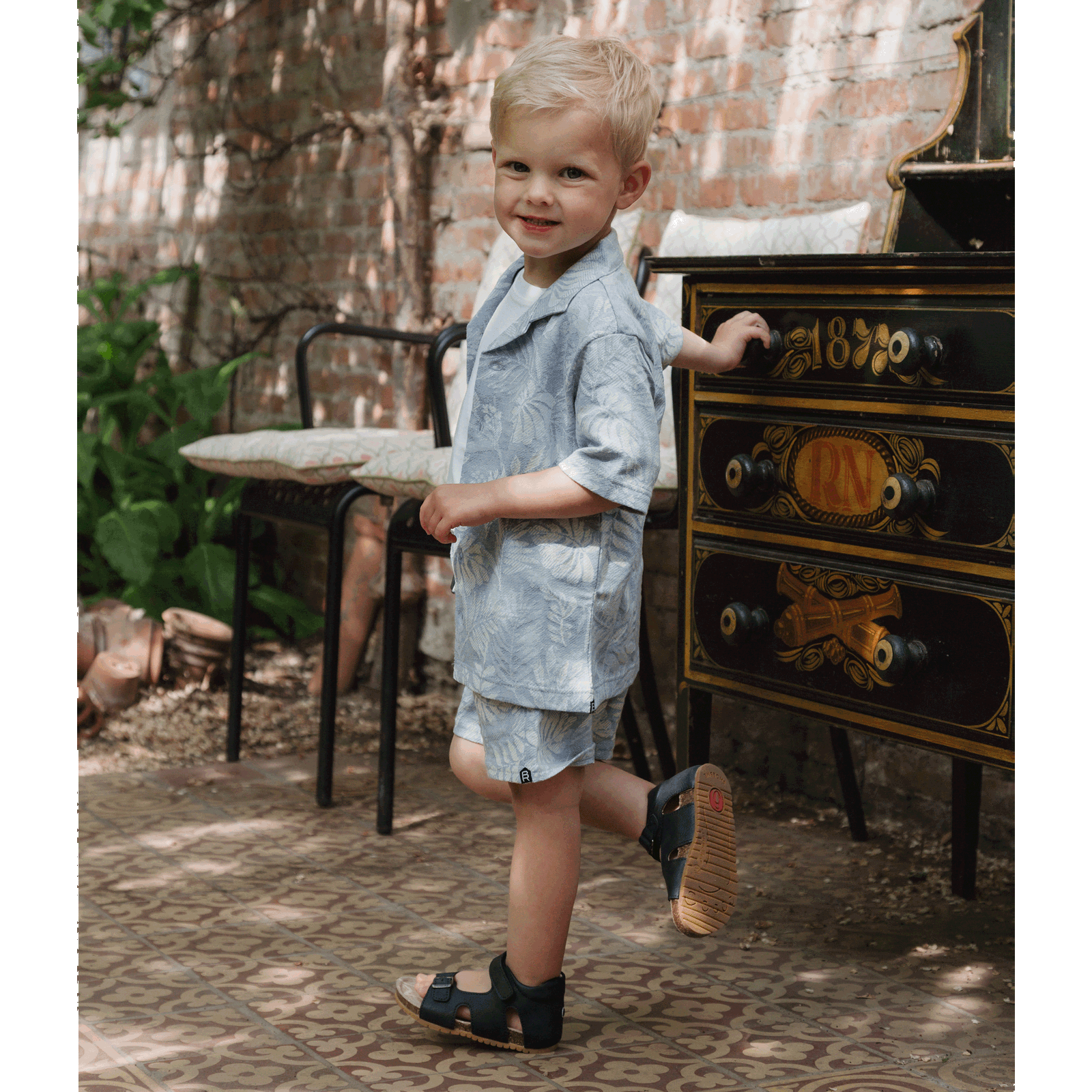 Shoesme donkerblauw sandaaltje Microleer | Jongens schoenen