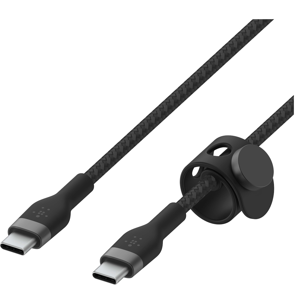 Belkin USB-C til USB-C flettet silikonkabel 3m (sort)