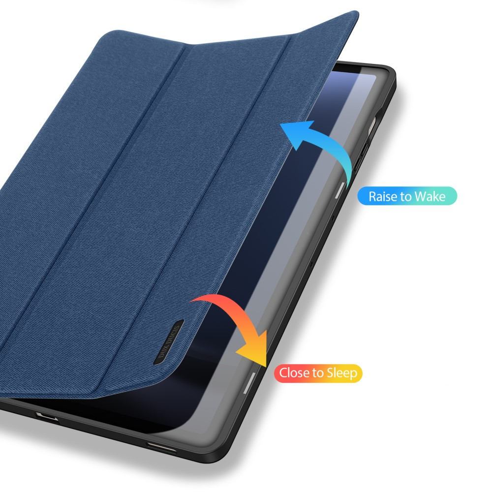 Samsung Galaxy Tab S9 FE  Plus Tasche Smart Cover Hülle Stoff Design mit S-Pen Halterung - Blau
