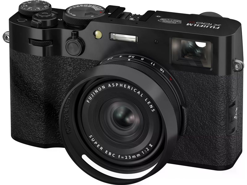 Fujifilm Fotokamera X100VI Schwarz Kompakte Digitalkamera mit anspruchsvollem Design und intuitiver Bedienbarkeit