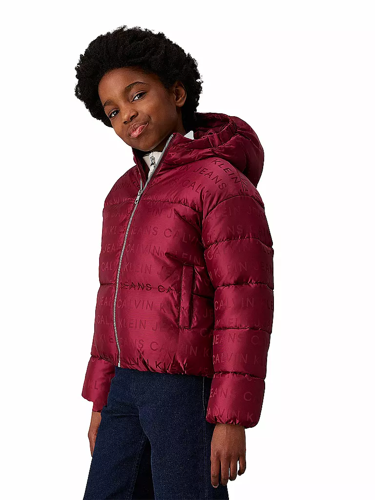 CALVIN KLEIN JEANS Mädchen Jacke dunkelrot
