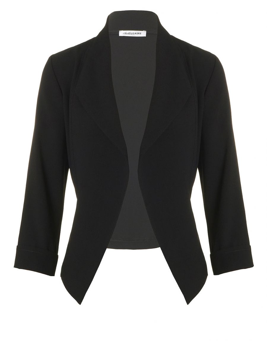 Boléro chic en crêpe noir