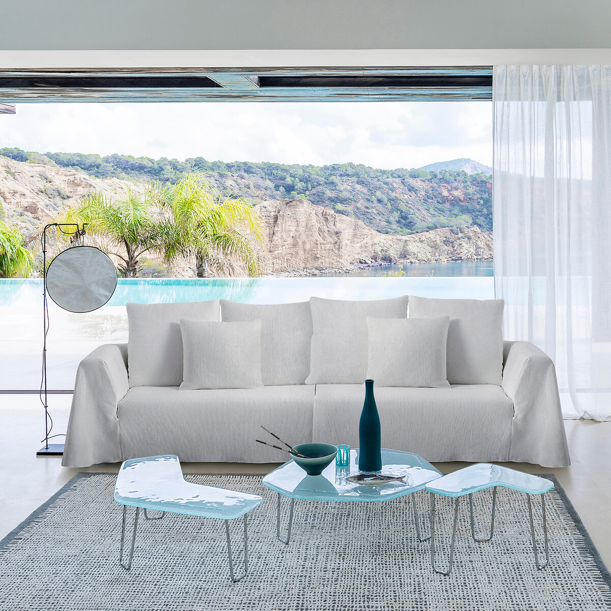 OTTO STUDIO PARA AM.PM<br>Meio sofá em algodão cânhamo, Chill