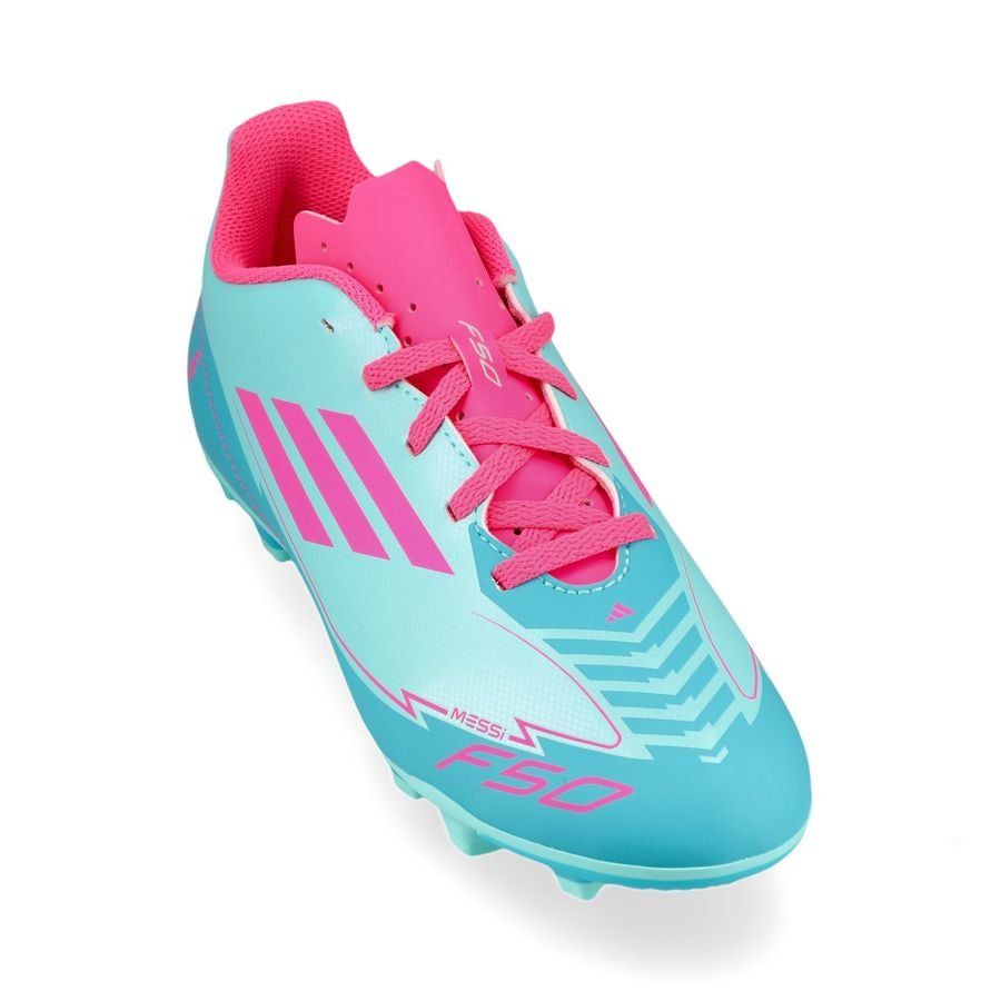 adidas F50 Messi Club FxG La Vida Tropical - Flash Aqua/Lucid Pink/Lucid Cyan Enfant