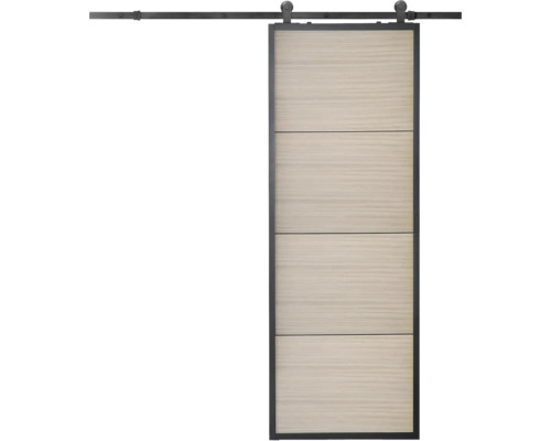 Schuifdeur complete set Loft hout-zand 93x212,8 cm incl. looprail