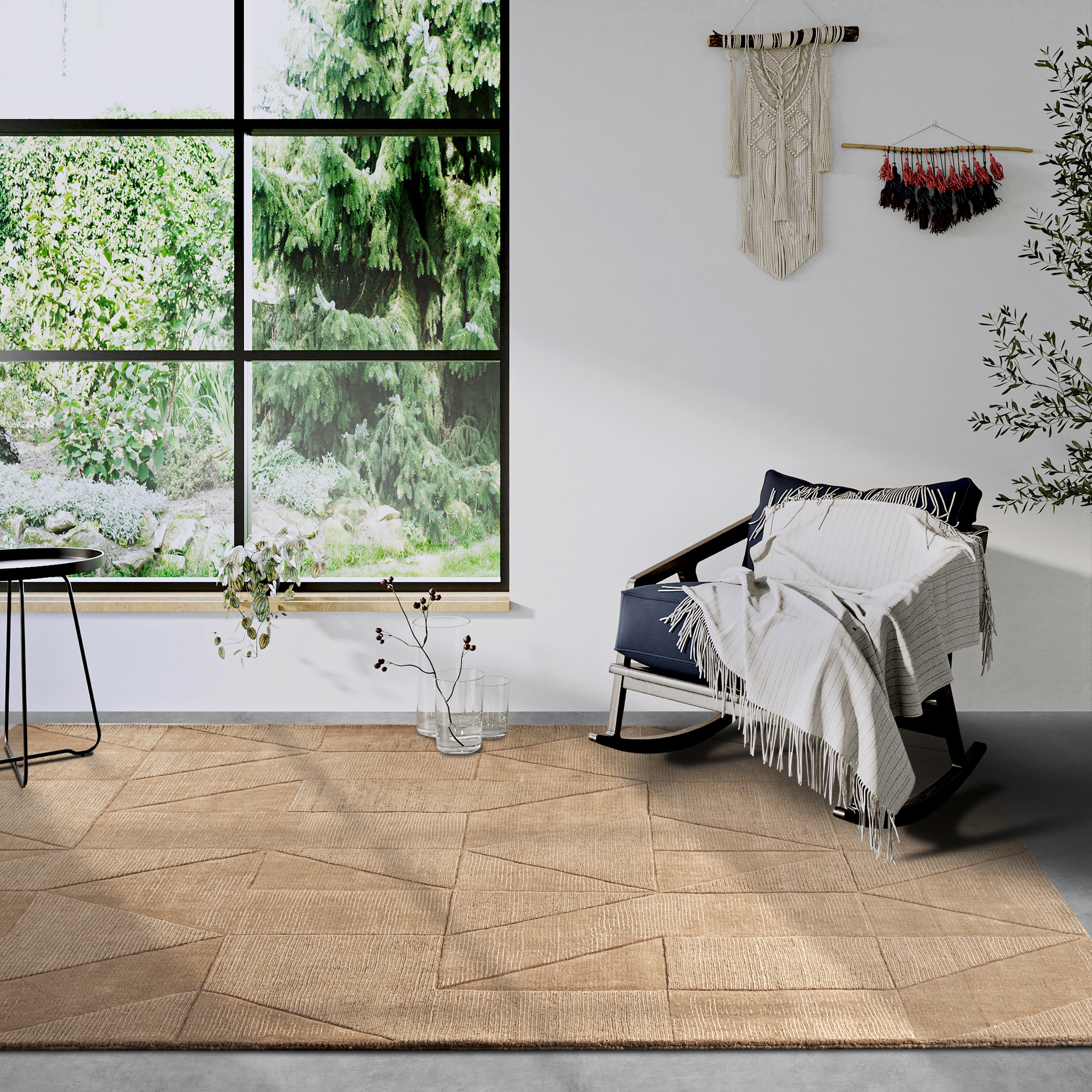 Villeroy & Boch Wollteppich »Ursule« rechteckig 10 mm Höhe Läufer, handgewebt, Wolle, Natur, Wohnzimmer, Geometrie, Boho