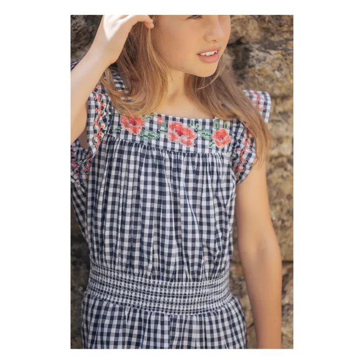 Tartine et Chocolat Combishort Vichy | Bleu marine