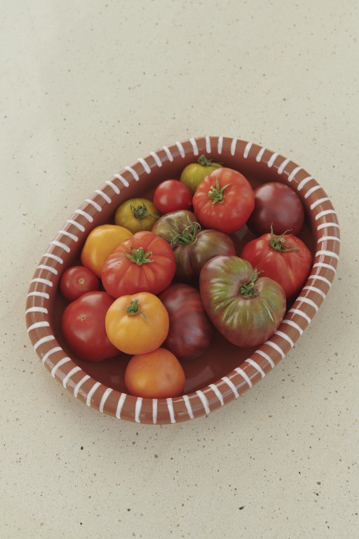 Hay Barro serveerschaal small Natural with stripes