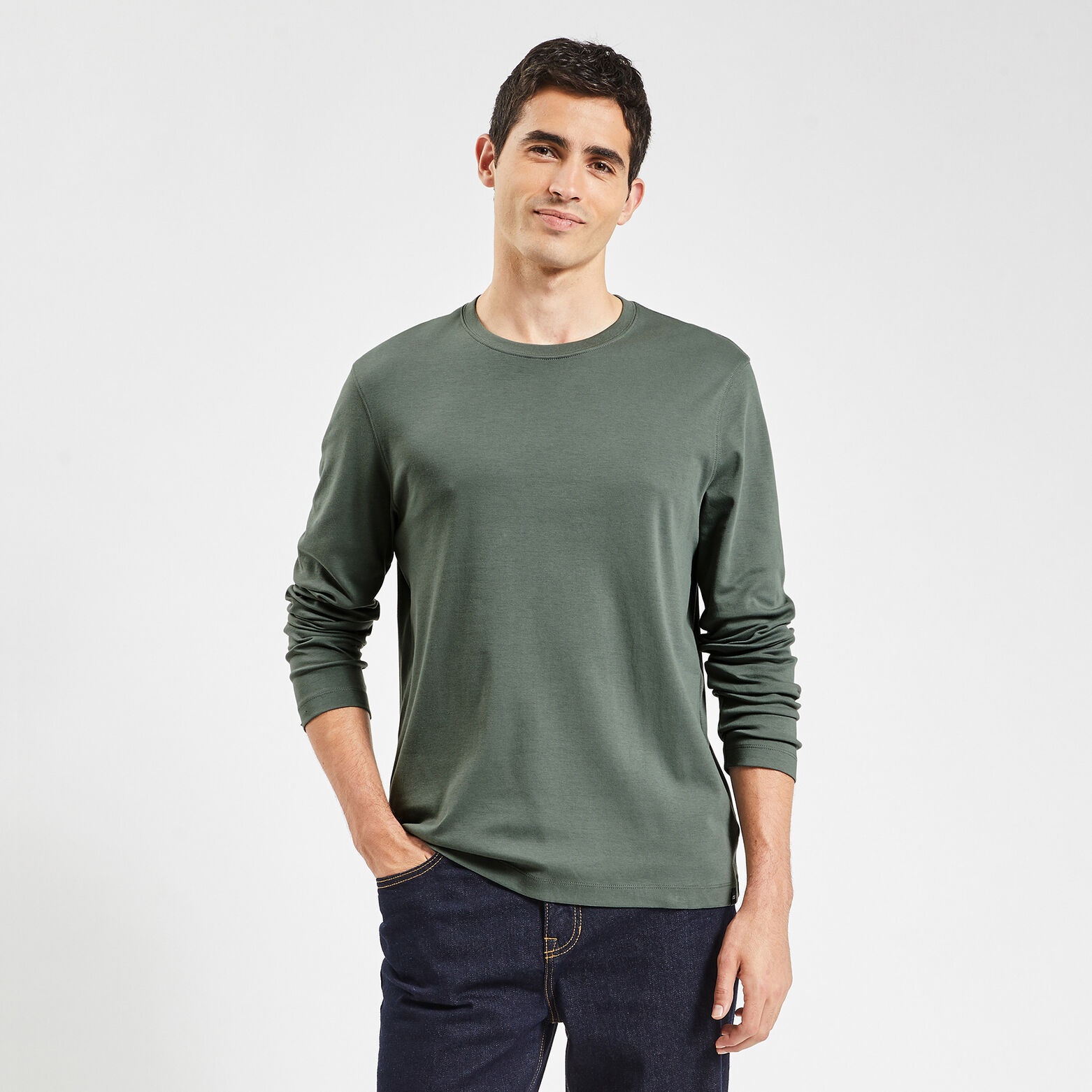 Tee shirt interlock manches longues Vert