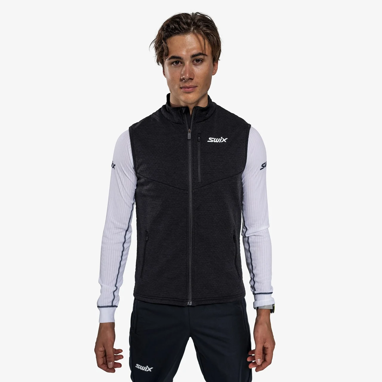 Nordic Midlayer Vest Herre Black