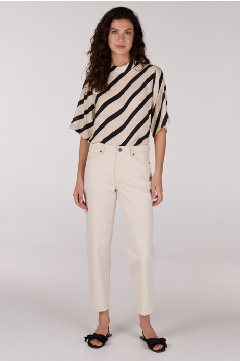 Juffrouw Jansen ecru dames blouse