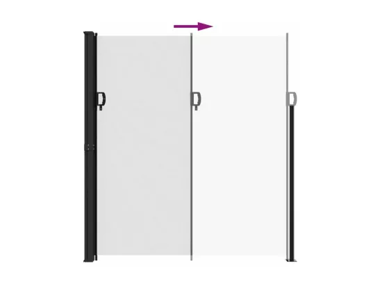 Auvent latéral rétractable blanc 220x500