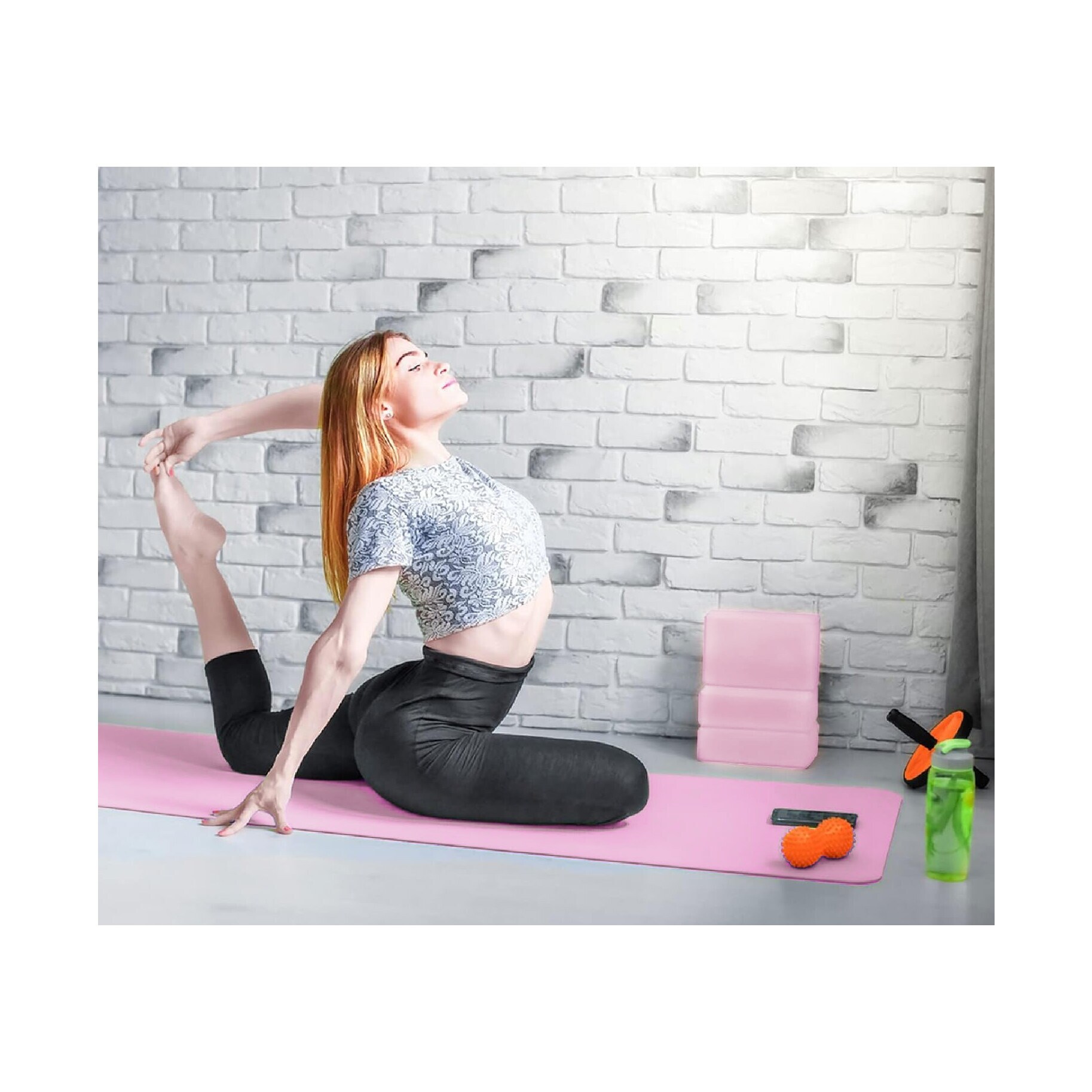 2er Pack Premium Yoga Blöcke Stabile Sportmatte, rutschfest